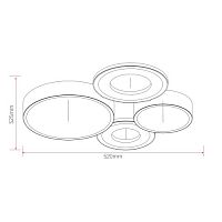 Светильник потолочный светодиодныйс пультом LED 87Вт 3000-6000К 6161-701 Aliona Rivoli | код Б0066451 | Rivoli