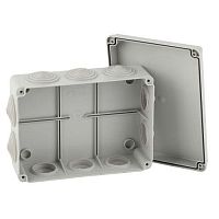 Коробка распаячная открытой установки КОРv 190х140х70мм на винтах 10 гермовводов IP55 (20/360) | код Б0047266 | ЭРА