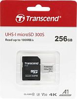 Флеш карта microSDXC 256GB Transcend TS256GUSD300S-A + adapter | код 1192679 | Transcend