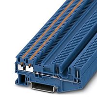 Проходные клеммы PT 1,5/S-QUATTRO/2P BU | код 3212400 | PHOENIX CONTACT