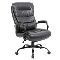 Кресло офисное BRABIX PREMIUM Heavy Duty HD-004, НАГРУЗКА до 200 кг, экокожа, черное | код 531942 | BRABIX