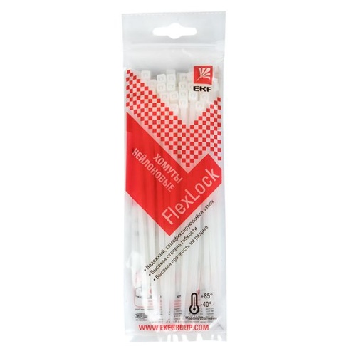 Хомут P6,6 стандартный (б), 3,6x150 (100шт) FlexLock PROxima | код plc-fl-ctsw-3.6x150 | EKF фото 4