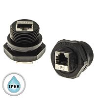 Разъём герметичный SZC RJ45M25Z0-6B, 10BASE-T,100 BASE-T, 1000 BASE-T | код 107885 | SZC