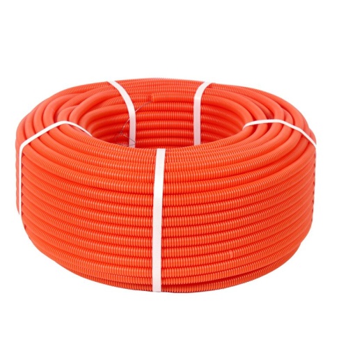 Труба гофрированная ПНД тяжелая безгалогенная (HF) оранжевая с/з д16 (100м/5500м уп/пал) | код PR.021641о | Промрукав