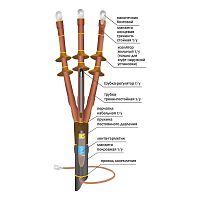Муфта кабельная концевая наружн. установки 10кВ 10ПКНТпбН-3х(35-50)/800мм с болт. наконечн. Нева-Транс Комплект 22060013