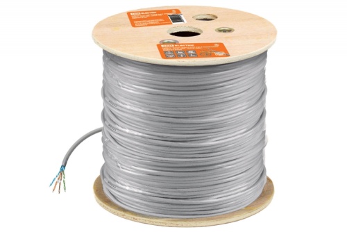 Кабель витая пара F/UTP Cat 6 4х2х23AWG (305м) solid. ПВХ. серый ТРТС | код SQ0107-0104 | РЭМЗ ТМ
