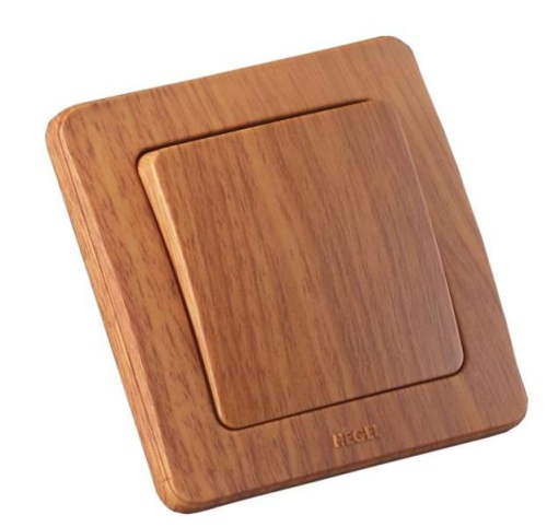 Переключатель одноклавишный скрытый дуб 10А | код ВС10-361-05 | HEGEL