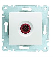 Розетка телевизионная проходная TV Lillium 12дБ с панелью механизм бел. Makel 30001007