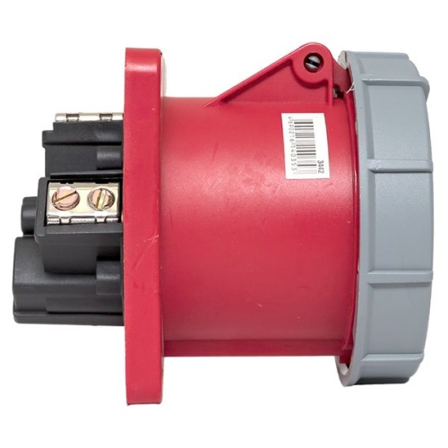 Розетка стационарная внутренняя 3442 3Р+РЕ 125А 380В IP67 PROxima | код ps-3442-125-380 | EKF фото 4