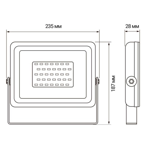 Прожектор светодиодный ДО-30w RGB IP65 белый корпус | код 5012103 | JazzWay фото 7