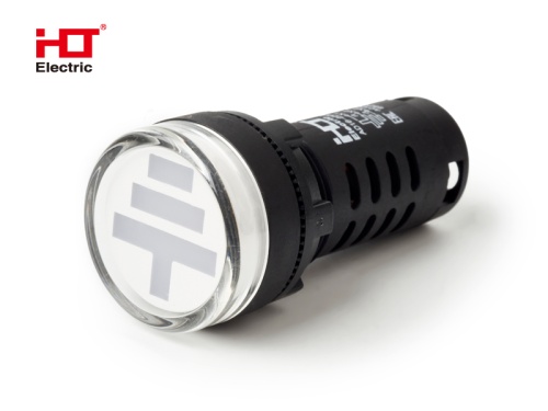 Лампа - Индикатор Заземление, 24V AC/DC d22мм IP40 HLT | код 085-06-402 | HLT