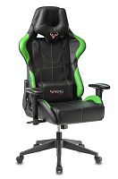 Кресло игровое Zombie VIKING 5 AERO черный/салатовый эко.кожа с подголов. крестов. пластик | код 1359298 | ZOMBIE