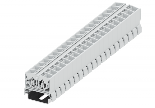254383 Клемма TB 2-2 проходная на DIN-рейку SP35, фронт.подключение, сеч. 2.5мм2, светл-серая, шт | код 254383 | SUPU