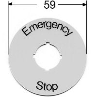 Шильдик круглый Emergency stop MA6-1026 MA6-1026 | код 1SFA611930R1026 | ABB