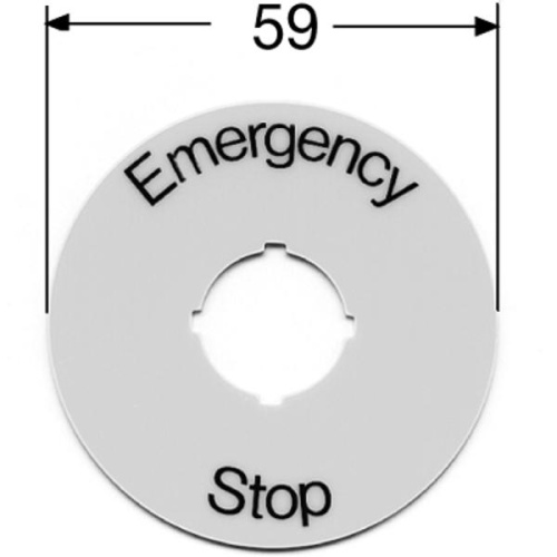 Шильдик круглый Emergency stop MA6-1026 MA6-1026 | код 1SFA611930R1026 | ABB