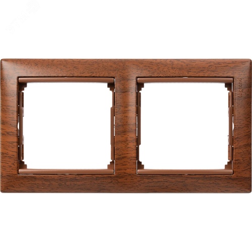VALENA Рамка 2 поста горизонтальная тонированное дерево | код 770312 | Legrand