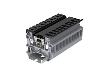 TU4-HESILED220-GY Клемма TU 1-1 с держателем предохранителя, с индикацией 220В, 4мм2, сер., шт | код TU4-HESILED220-GY | SUPU