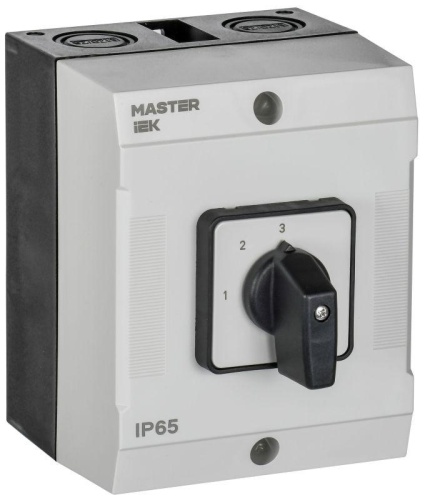 Переключатель кулачковый в боксе стандартная рукоятка 10А схема 82 | код MI-CS20-010-082 | IEK