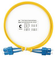 Cabeus FOP(d)-9-SC-SC-1,5m Шнур оптический duplex SC-SC 9/125 sm 1,5м LSZH | код 7539c | Cabeus