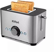 Тостер Kitfort КТ-6210 850Вт серебристый/черный | код 2020941 | KITFORT
