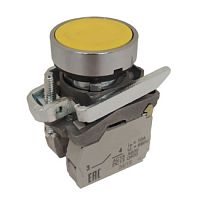 Кнопка КМЕ4111мС-желтый-1но+1нз-цилиндр-IP40-КЭАЗ | код 354441 | КЭАЗ
