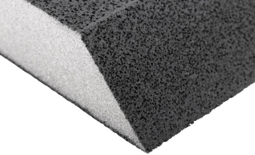 Губка шлифовальная угловая 100х70х25мм Р 360 средняя жесткость алюм./оксидная FIT 38376 фото 7