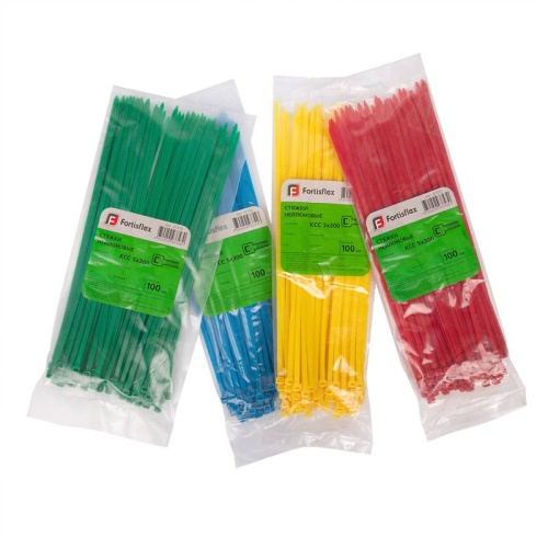 Хомут кабельный КСС 5х300 нейл. зел. (уп.100шт) Fortisflex 61333 фото 8