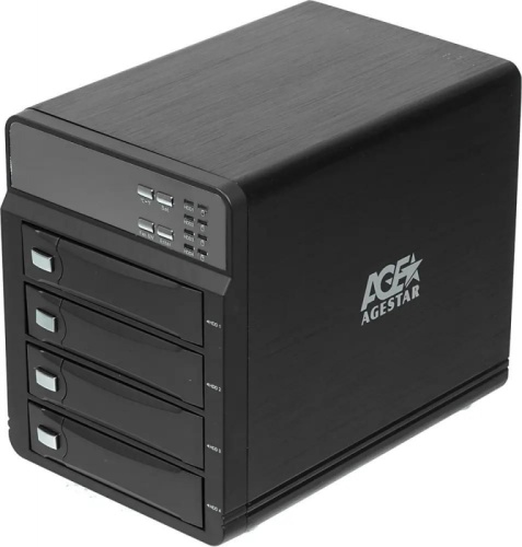 Внешний корпус для HDD AgeStar 3C4B3A1 SATA II USB3.0 алюминий черный LCD 3.5 | код 763937 | AgeStar