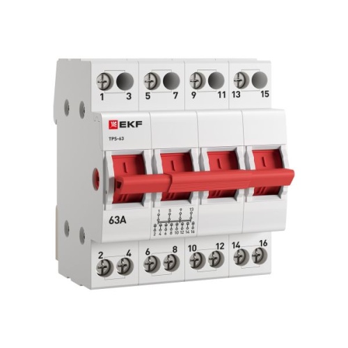 Переключатель трехпозиционный ТПС-63 4P 63А PROxima | код TPS463 | EKF фото 2