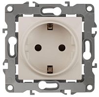 Механизм розетки 1-м СП 12 12-2102-02 16А IP20 16AX 250В 2P+E Schuko защ. шторки сл. кость | код Б0014688 | Эра