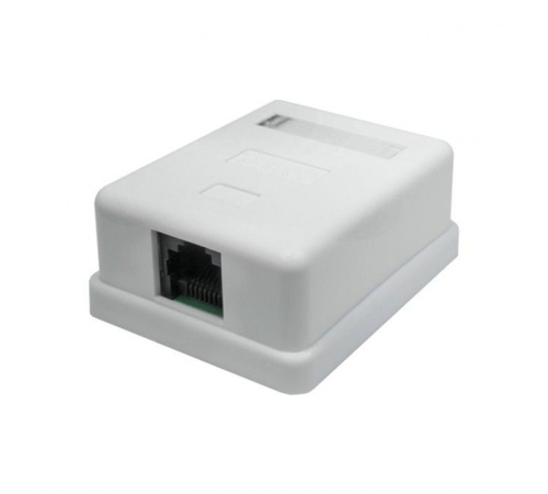 Компьютерная розетка 8P8C (RJ-45), UTP, Cat.5e, 1 порт | код 10-0307 | SUPRLAN