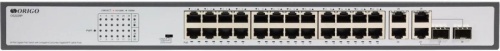 Коммутатор Origo OS2228P/370W OS2228P/370W/A1A (L2) 28x1Гбит/с 2xКомбо(1000BASE-T/SFP) 2SFP 24PoE+ 370W неуправляемый | код 2020697 | ORIGO