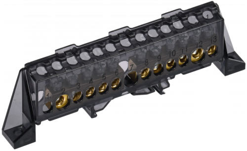 TEKFOR Шина N ноль в комб. изол. Стойка 8х12-5+6-Ч IEK | код TF-NN20-56-DP-K02 | IEK