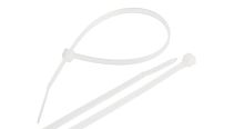 Стяжка NIKOMAX нейлоновая неоткрывающаяся, 300х4,5мм, белая, уп-ка 100шт. | код NMC-CTN300-45-SL-WT-100 | NIKOMAX