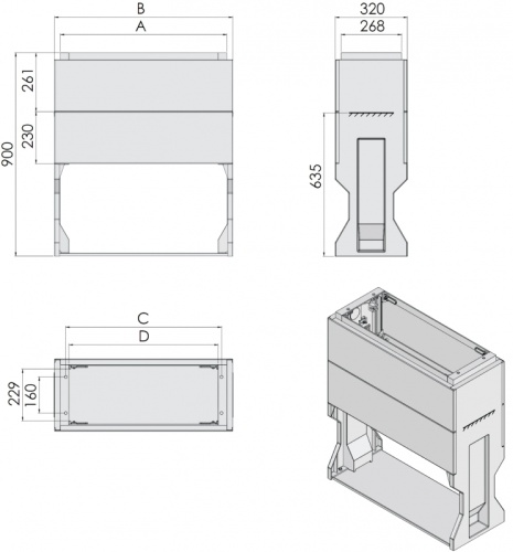 Доп. секция KVR-32 PE 66 (В262хШ662хГ320) | код 001601803 | ETI