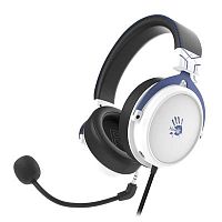 Наушники с микрофоном A4Tech Bloody M590i синий/белый 1м мониторные USB оголовье (M590I SPORTS NAVY) | код 1910459 | A4TECH