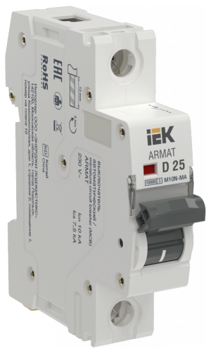 ARMAT Авт. выкл. без тепл. расц. M10N-MA 1P D 25А IEK | код AR-M10N-MA-1-D025 | IEK
