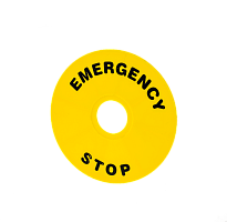 Табличка Emergency Stop, размер 90 мм (2 шт. в комплекте) MTB2-F12 | код 137340 | MEYERTEC