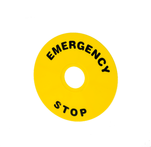 Табличка Emergency Stop, размер 90 мм (2 шт. в комплекте) MTB2-F12 | код 137340 | MEYERTEC