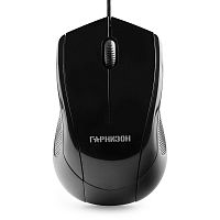 Мышь Гарнизон GM-200, USB, чип- Х, черный, 1000 DPI, 2кн.+колесо-кнопка, кабель 1,25м | код GM-200 | Гарнизон