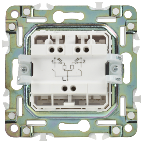 SKANDY Выключ. 2-кл. с инд. 10А SK-V09W арк. бел. IEK | код SK-V20-1-10-K01 | IEK фото 2