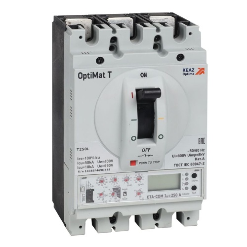 Выключатель автоматический OptiMat T250R ETA-COM 32A 4P | код 356889 | КЭАЗ