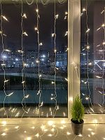 Гирлянда светодиодная "Дождь/Занавес" 1мх2м 96LED 24В IP44 тепл. свет ( без трансформатора Б0041911) | Код. Б0041908 | ЭРА