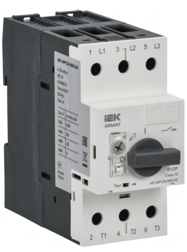ARMAT Авт. выкл. защиты двигателя B6 GV2P 32-45А IEK | код AR-MPCB-B6C45 | IEK