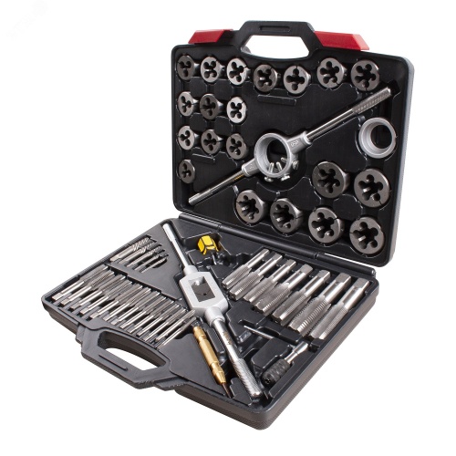 Набор метчиков и плашек SK-5 1/4'-1' кейс 51 предмет | код 351-10051C | Мастак