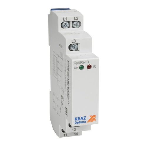 Реле контроля фаз OptiRel D PHS-3-1M-03-PP-1 чередования обрыва фаз 3Ф 1СО | код 331988 | КЭАЗ