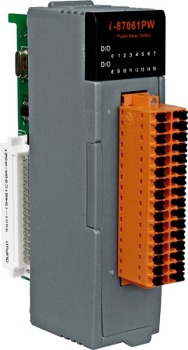 I-87061PW-G CR 16-channel Power Relay Output Module (Each Relay Output Channel is Independent) (Gray Cover) (RoHS) | код 00-06100843 | ICP DAS