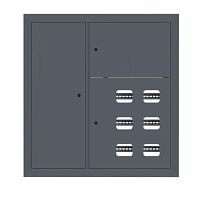 Щит этажный 6 кв. слаботочка слева RAL7016 (1000х950х150) EKF PROxima | код mb29-v-6z-ral7016 | EKF