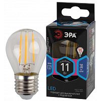 Лампа светодиодная филаментная F-LED P45-11W-840-E27 11Вт P45 шар 4000К нейтр. бел. E27 | Код. Б0047015 | ЭРА
