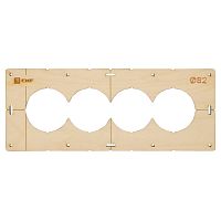 Шаблон для подрозетников c 4 отв, диам, 82 мм Expert | код sh-d82-4 | EKF